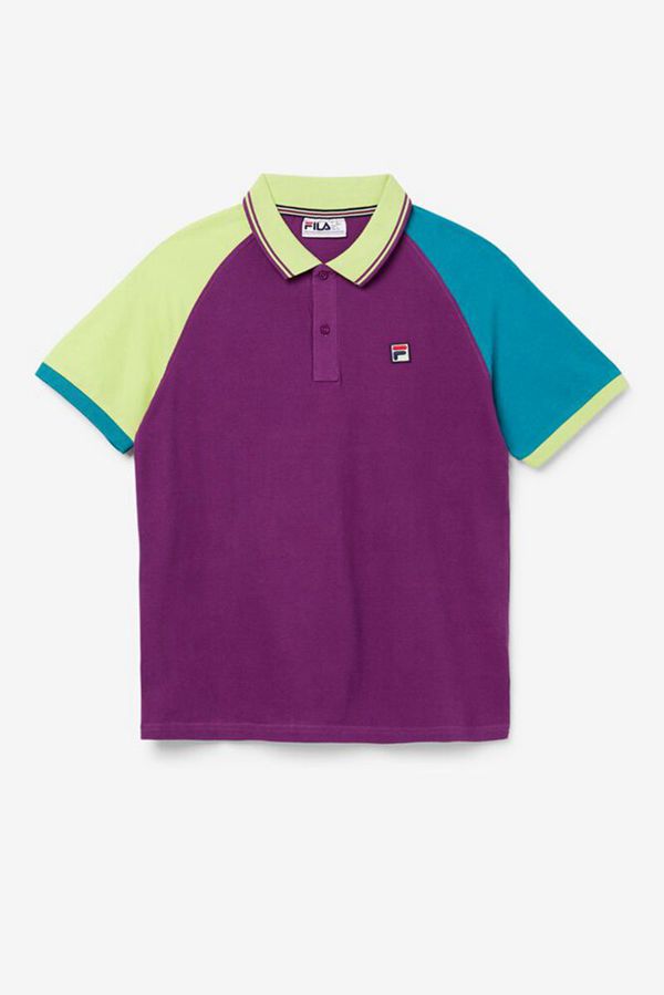 Fila Apollo Men's Polo Shirts - Purple /,NZ 140-52389